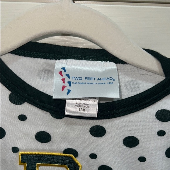 Baylor University Bears Polka Dot Baby Romper -Perfect for Football/Cheer Season - Picture 2 of 5